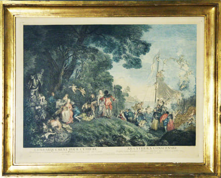 L’embarquement pour Cythère. Ad Cythera conscensio.. TARDIEU (sculp.) & WATTEAU, A. (pinxit):