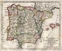 Royaumes d’Espagne et de Portugal. Par le S. Robert Géographe ord. du Roi.. ROBERT DE VAUGONDY, Gilles (1688-1766): 