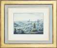 Fribourg. - Frybourg. Longueur du pont en fil de fer 905’, largeur 22’, elevation 175’.. ARTER del. & BODMER sculp.: