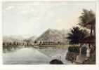 View near Thun / View on the Lake of Thun. 2 planches ens.. 