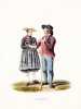 Entlibuch. Couple de paysan.  Costumes Suisses par G. Lory fils et F.-W. Moritz.. Lory fils / Moritz F.-W.: