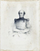 Le général Dufour. Portrait en mi-figure / + un autre portait sur chine appliqué,. DUFOUR, Guillaume-Henri (1787-1875). - HEBERT, J. (lith.):