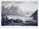 The Great Frozen Valley near Chamouny in Savoy / La grande Vallée de Glace près de Chamouny en Savoie. - Gravure originale.. PARS, W. & WOOLLETT, W.: