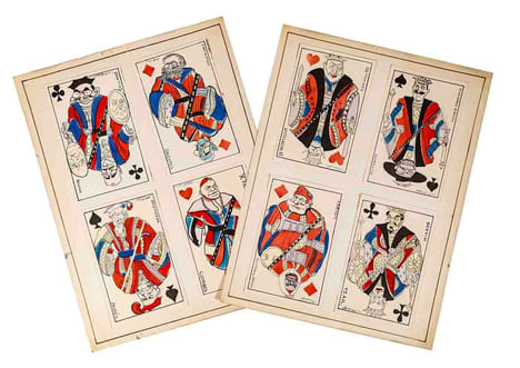 Cartes à jouer / Spielkarten. - Grande collection de plusieurs milliers de pièces surtout d’Europe, en couleur et en noir, avec env. 150 enveloppes de ...
