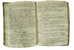 Manuscrit. - Les éléments du droit tirés des instituts de l’Empereur Justinien, divisés en quatre livres. Précédés de l’Histoire du droit romain.. ...
