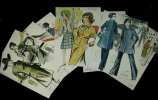 Mode des années 70. - Ensemble de 7 planches de mode Automne-Hiver Paris  1971 -72-73 ‘Suppl. N° 1 L’Homme Le Maitre Tailleur’.. 