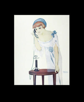 Jeune femme au téléphone.. KIRCHNER, Raphaël: