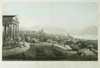 Vue de Lausanne prise du Belvédère, campagne de Mr. Gindroz (avec le Lac et les Dents du Midi).. BRYNER, J. fec. (Jean: 1816-1906):