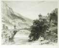 Bridge over the Rhone at St. Maurice Pont St Maurice sur la Rhone. BONNINGTON, R. P. / COOKE, W. J. engr.: