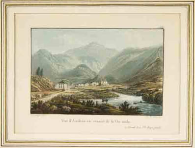 Vue d’Andeer en venant de la Via Mala.