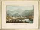 Vue d’Andeer en venant de la Via Mala.. BODMER, R. sc. / J.J. Meyer del.: