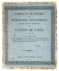 (ATLAS ) Carte et Planches du Dictionnaire géographique, statistique et historique du canton de Vaud. (Exemplaire de l’atlas seul- incomplet).. ...