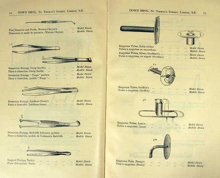 A Catalogue of Surgical Instruments and Appliances also of Aseptic Hospital Furniture and Sterilizers Shown at the Paris Exhibition 1900. (by:)  Down ...