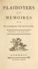 Plaidoyers et Mémoires de M. Loyseau de Mauléon. En 3 volumes.. LOYSEAU de MAULEON, M. (Alexandre Jérôme): 
