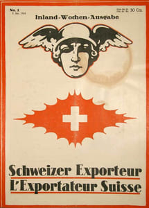 Schweizerische Export-Zeitung, offizielles Organ der Schweizer Mustermesse. / L'Exportation Suisse. / Swiss export. 1917 - 1920. Reliés en 4 volumes.