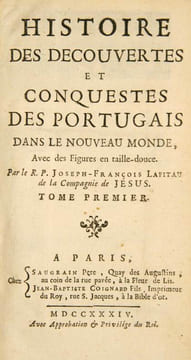 Histoire des Découvertes et Conquestes des Portugais dans le Nouveau Monde. En 4 volumes.. LAFITAU, Joseph-François: