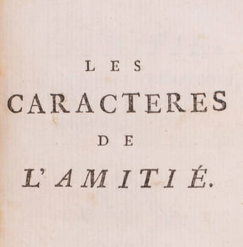 Les caractères de l’amitié. Nouvelle édition.. CARACCIOLI, le Marquis (Louis-Antoine de) (1721-1803):