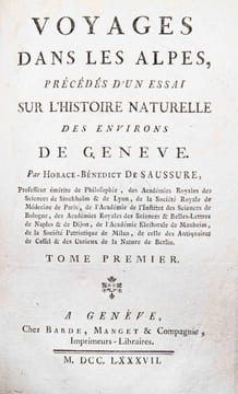Voyages dans les Alpes, précédés d'un Essai sur l'histoire naturelle des environs de Genève. Volumes 1 à 8 complets.. SAUSSURE, Horace-Bénédict de ...