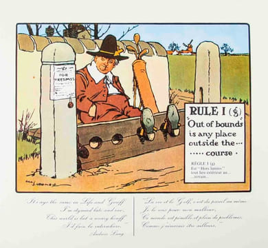 Rules of Golf - Les règles du golf. 24 color plates / planches en couleurs,. CROMBIE, Charles (Illustrator):