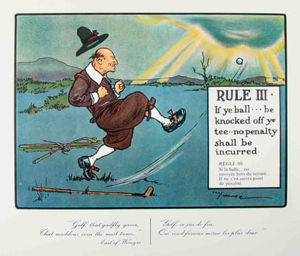 Rules of Golf - Les règles du golf. 24 color plates / planches en couleurs,. CROMBIE, Charles (Illustrator):