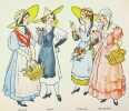 Lot divers.; 1) 14 alte, farbige schweizer Trachtenbilder O.-Umschlag. / 2) Costumes Suisses. 22 costumes. Dépl.chromolithogr. vers 1890 /3-4) Orbis ...