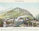 Der Gotthard in Bild und Wort. Bahn, Strasse und Tunnel. Nach der Natur gezeichnet von J(akob) A(dolf) Honegger. (Il Gottardo - Le Gothard).. ...