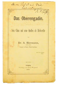Das Oberengadin. Sein Clima und seine Quellen als Heilwerthe.