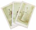 3 photogr. de jeunes africains au format carte de visite.  . NADAR phot.