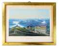 Righi Kulm. (Vue avec Hotel et les Alpes).. DIKENMANN, R. peintre: