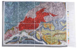 Die Dolomit-Riffe von S&uuml;dtirol und Venetien. Beitrage zur Bildungsgeschichte der Alpen + La Carte G&eacute;ologique en 6 parties in Orig.-Schuber. Zus. 2 ...