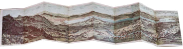 Panorama von Felsenegg. Prachtvoller Aussichtspunkt mit Sommerwirtschaft. Zwischen Uetliberg und Albishochwacht. Besitzer: J.J. Huber.. 