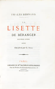 La Lisette de Béranger. Souvenirs intimes. Eau-forte par G. Staal.