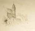 Fribourg, Ville d'Art. Eaux-fortes et dessins de P.-A. Bouroux. Texte de J.-J. Berthier. (Exemplaire complet avec 15 eaux-fortes originales + suite). ...