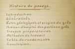 Histoire du pavage. Cahier manuscrit de 24 p. avec qqs dessins + 1 pt. cahier ms. de ca. 50 p. + 5 pièces volantes.. AUGUSTIN, G.: