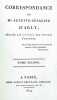 Correspondance de Mlle Suzette-Césarine d'Arly, rédigée par l'auteur des voyages d'Antenor en Grèce. En. 2 volumes.. (LANTIER, Etienne-François) / ...