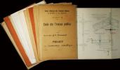Architecture. - Projets et plans pour divers bâtiments publics en 1916/17. Il s'agit de travaux d'études ms. de Gilbert E. Simond, élève de l'Ecole ...