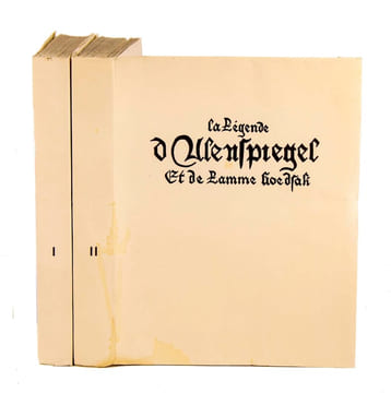 La légende d'Ulenspiegel et de Lamme Goedsak. Illustrations de René de Pauw. Tome premier & tome second. En 2 volumes.. COSTER, Charles de: