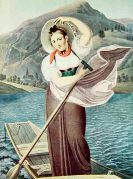 La Belle Batelière de Brienz.. GRELLET, Pierre: