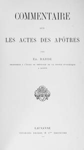 Commentaire sur les actes des apôtres.