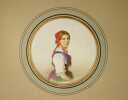Jeune femme d’appenzell Porträt einer jungen Frau in Appenzeller-Tracht. Kolorierter Zeichnung im Oval, Signiert mit Mongramm J.S.. SUTER, Jakob ...