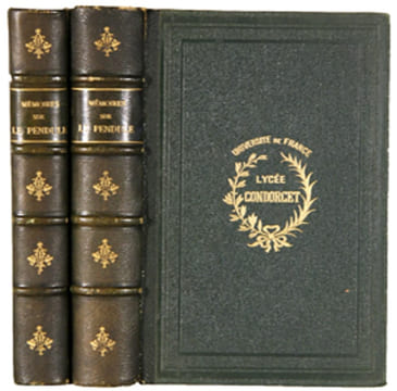 Mémoires sur le Pendule. (Première - et seconde partie). Coll. de Mémoires relatifs à la Physique. (T. IV & V)  Ens. 2 volumes. . (WOLF, C.): 