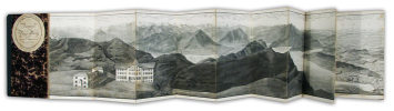 Panorama vom Rigi-Berg gezeichnet und herausgegeben von Heinrich Keller. v. J.J. Scheurmann gest. Panorama du Mont-Righi. Edition originale corrigée. ...