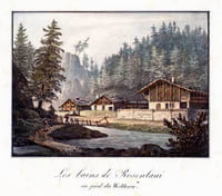 Rosenlaui . - Les bains de Rosenlaui au pied du Wellhorn.
