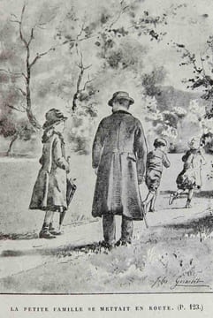 Les coeurs aimants. Mère et fille. - Fille et père. Illustrations de Jules Girardet. Nouvelle édition. Collection Picard.‘ Bibliothèque bleue ...