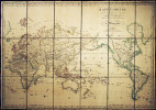 Mappe-Monde. Sur la projection de Mercator ‘Carte Encyprotype’ Réduite de celle sur 4 feuilles du même Auteur.  Par H. Brué Ingénieur - Géographe de ...