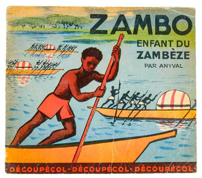 Zambo Enfant du Zambèze. (Livre d’enfant à découper et coller, Société des missions évangéliques de Paris). . ANYVAL (pseud. d'Annie Vallotton):