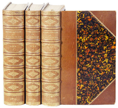 Oeuvres poétiques. Avec une notice et des notes par M. Gabriel de Chénier. En 3 volumes.. CHÉNIER, André de: