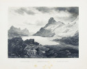 Alpes et Glaciers de la Suisse. Ouvrage comprenant soixante-treize (73, incl. titre) vues pittoresques gravées sur acier par C. Huber et un texte ...