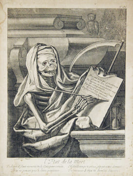 L’Etat de la Mort. Estampe.. BASSET: