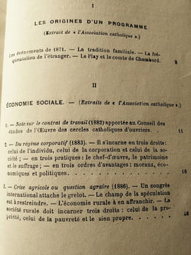 VERS UN ORDRE SOCIAL CHRETIEN : JALONS DE ROUTE 1882-1907. LA -TOUR-DU-PIN LA CHARCE, MARQUIS de .

